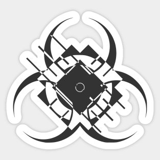 Retro Futuristic Virus Sticker